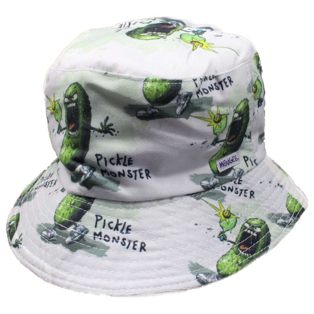 OG Pickle Monster Bucket Hat - Fun Hat Features Mr. Dill, a Dreaded Pickle Monster
