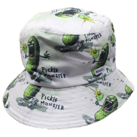 OG Pickle Monster Bucket Hat - Fun Hat Features Mr. Dill, a Dreaded Pickle Monster