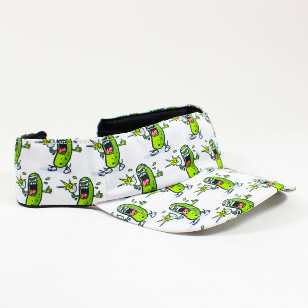 Pickle Monsters Adjustable Pickleball Visor - Adjustable One Size Fits All Sun Visor - Featuring the Dreaded Pickle Monster Crew